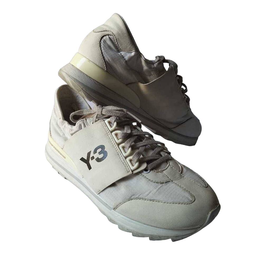 Adidas Y-3 Mens Sneakers Shoes Off White Mid Top Lace Up 2016 Athletic 6M - Picture 1 of 7